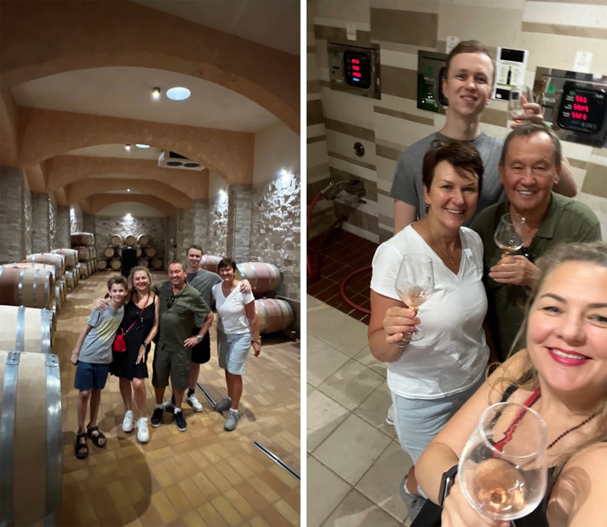 Klientai vyno degustacijoje Apulijos vyninėje su vyno gide